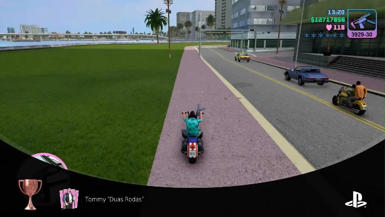 Tommy "Duas Rodas" - Complete a missão "Moto Raptada" - Grand Theft Auto: Vice City