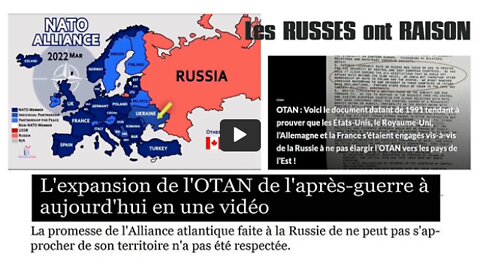 L'OTAN face à la Russie...Les russes ont raison !!