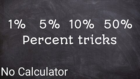 Super magical trick for finding percentages