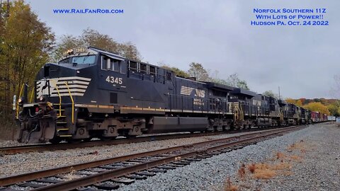 One More Last Minute Video!! Norfolk Southern 11Z with LOTS of Power at Hudson Pa. See Description!