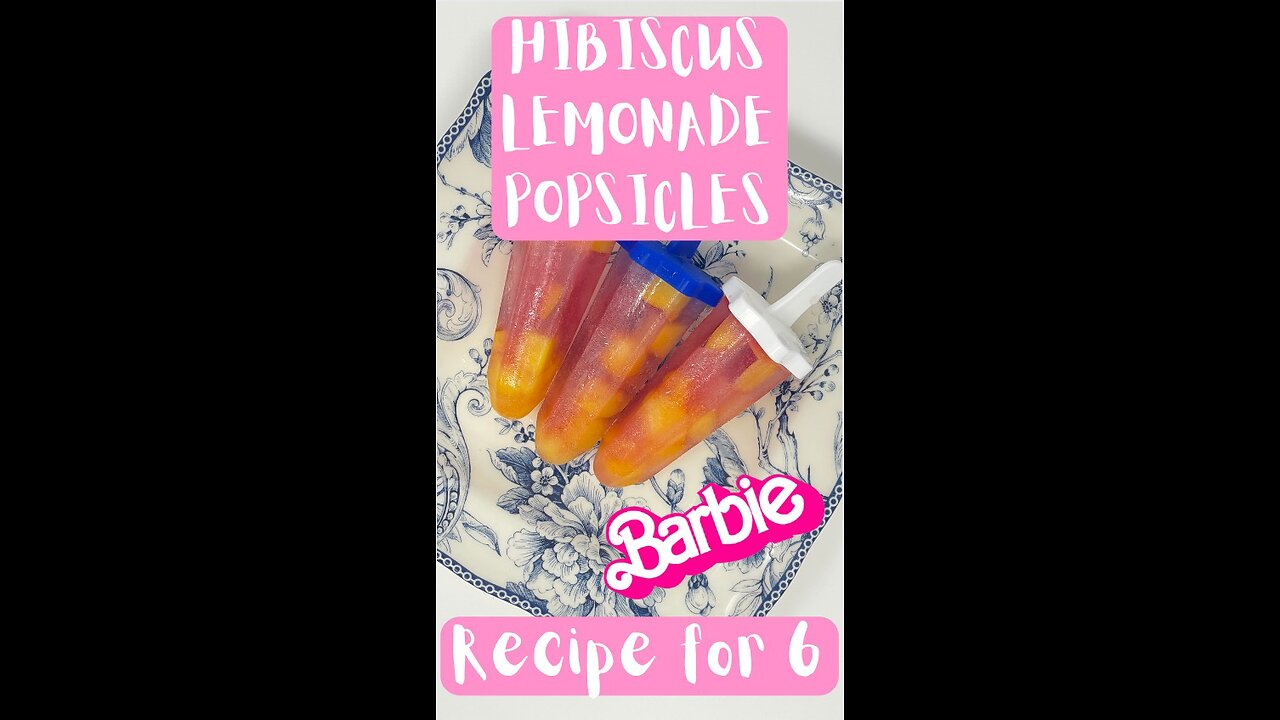 Barbie-themed Hibiscus Lemonade Popsicles 🌺🍋🤤🩷