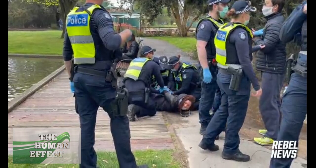 Australian woman having tea in Park brutalised by police!