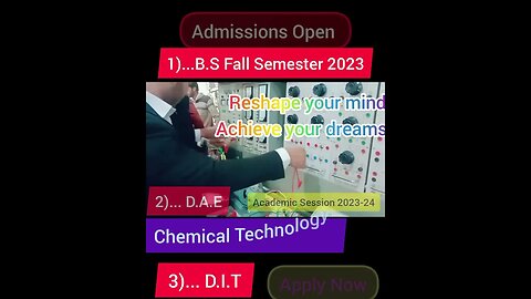 admissions Open at https://www.facebook.com/GovernmentCollegeOfTechnologyPeshawar?mibextid=ZbWKwL