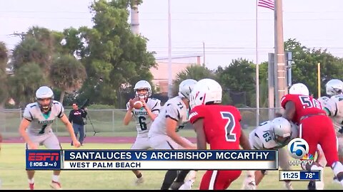 Santaluces defeats Archbishop McCarthy football 5/24