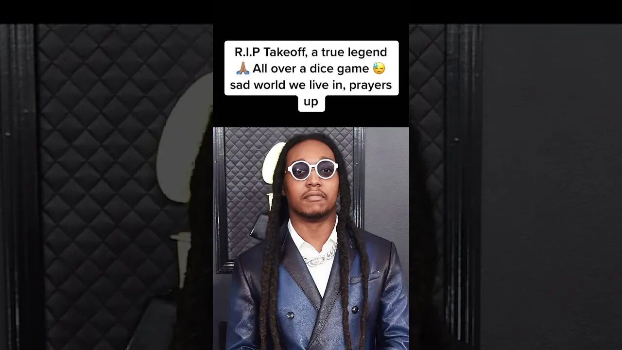 can’t believe this… truly heartbreaking seeing what the world has come too. #takeoff#migos #shorts