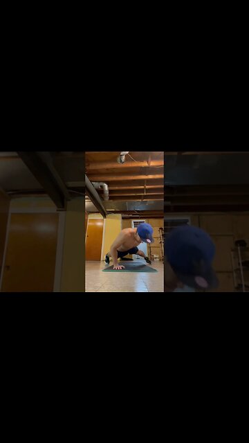 One Handed Push ups (weak arm)
