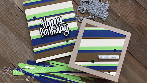 Masculine Card Series | Simple Striped Background