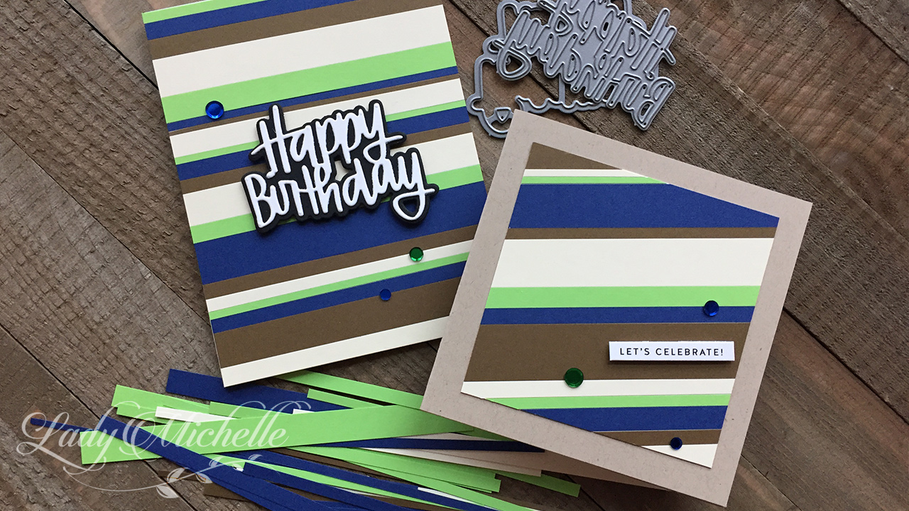 Masculine Card Series | Simple Striped Background