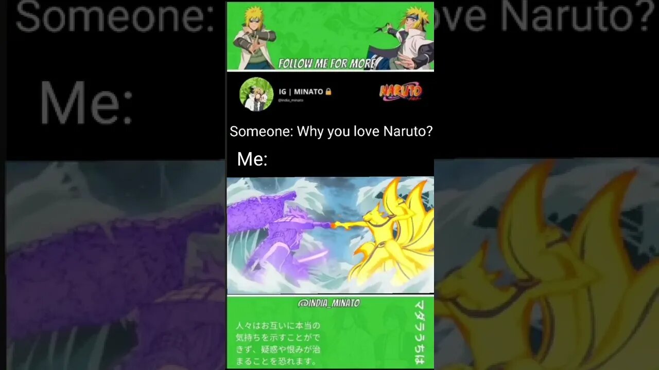 This is why ❤️ Credits to @india_minato on Instagram #shorts #shortsvideo #naruto #minato #madara