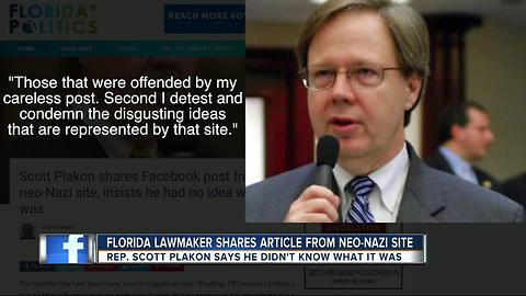 Florida lawmaker shares article from neo-nazi site