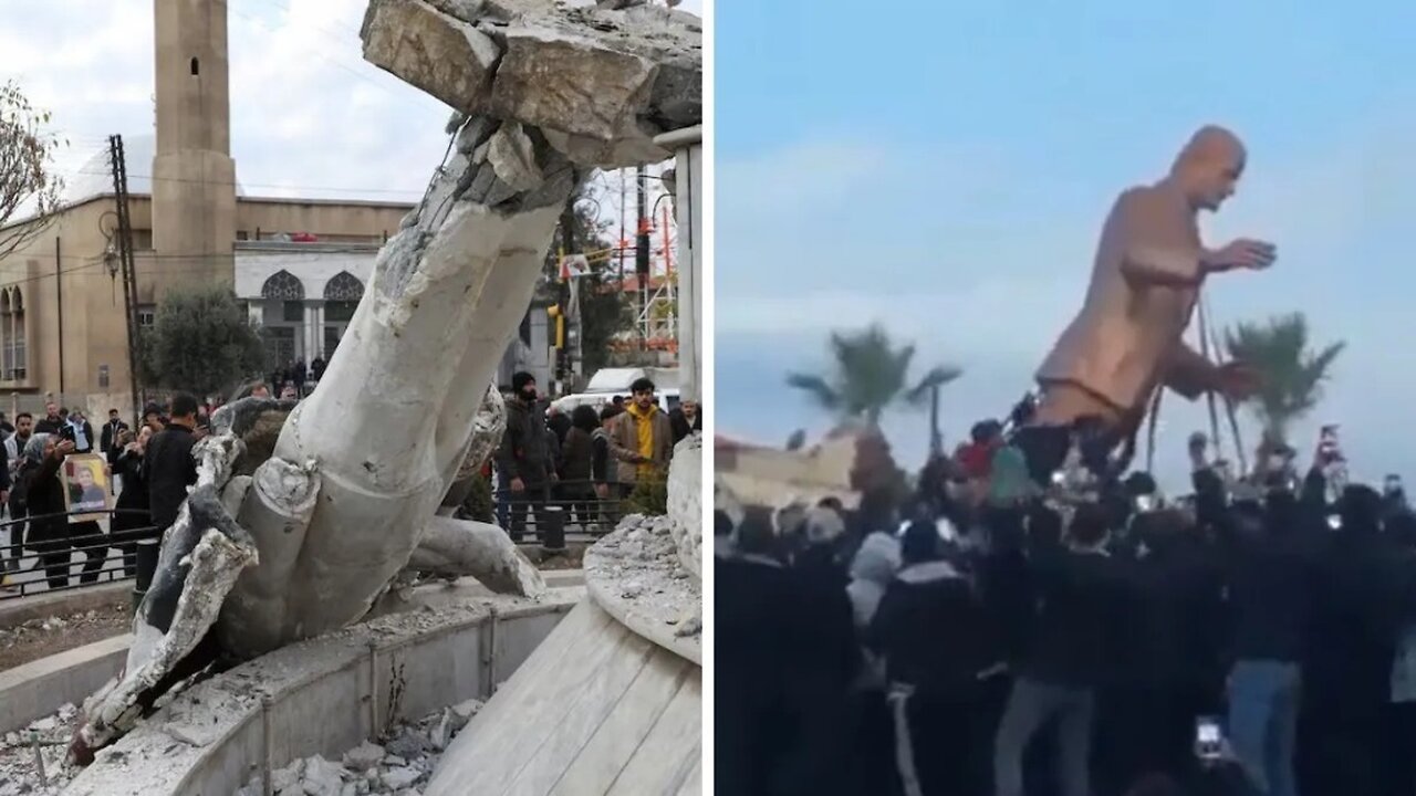 Assad Statues are Being Toppled Across Syria by Locals