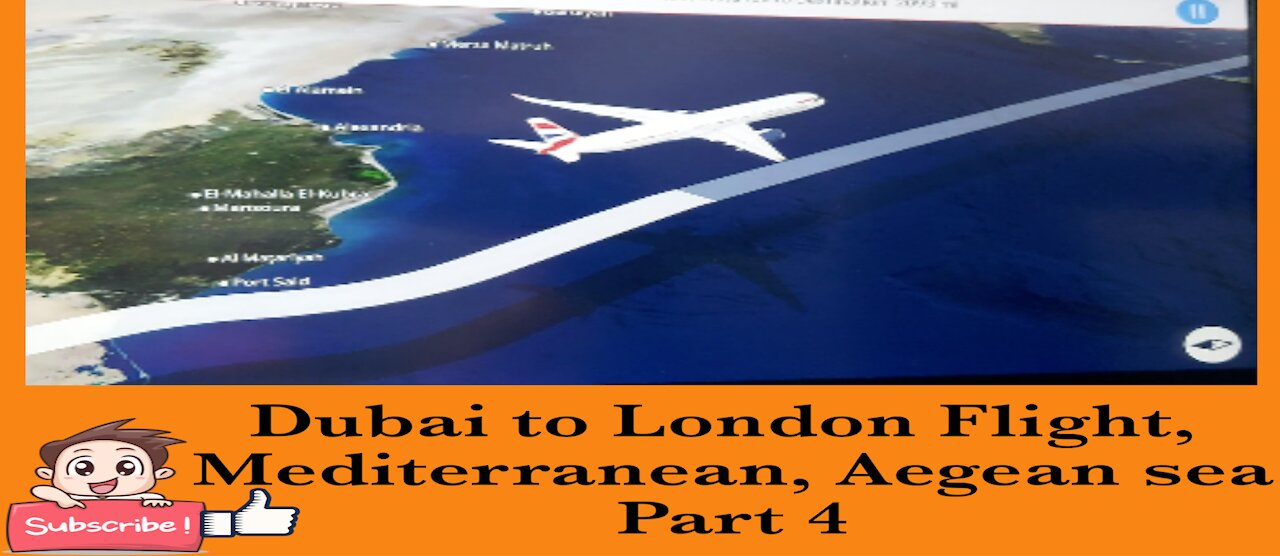 Dubai to London flight view, Mediterranean, Aegean Sea part 4