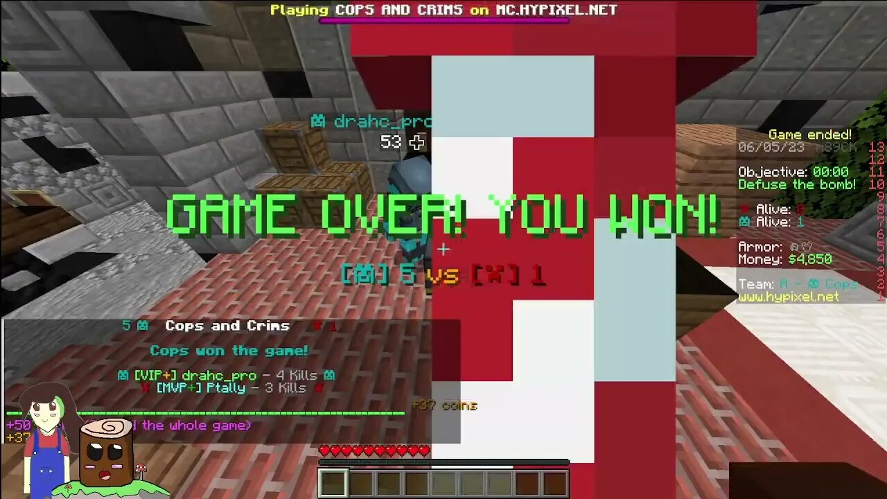 TenkoBerry's Minecraft Server Shenanigans : Cops and Crims Hypixel