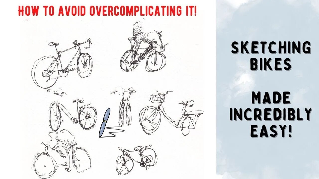 Sketching Bikes Made Incredibly Easy - Urban Sketching Basics!