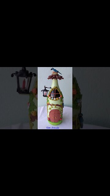 Garrafas decoradas. Me segue para mais. ♻️❤️🌷 #shorts