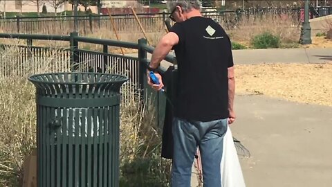 One hour volunteer project this morning cleans LoDo