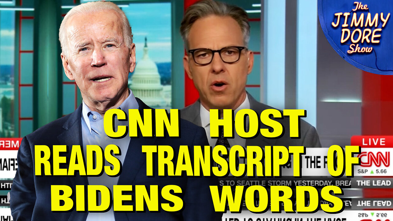 Watch As Jake Tapper DISCOVERS Biden Has Lost His Mind!