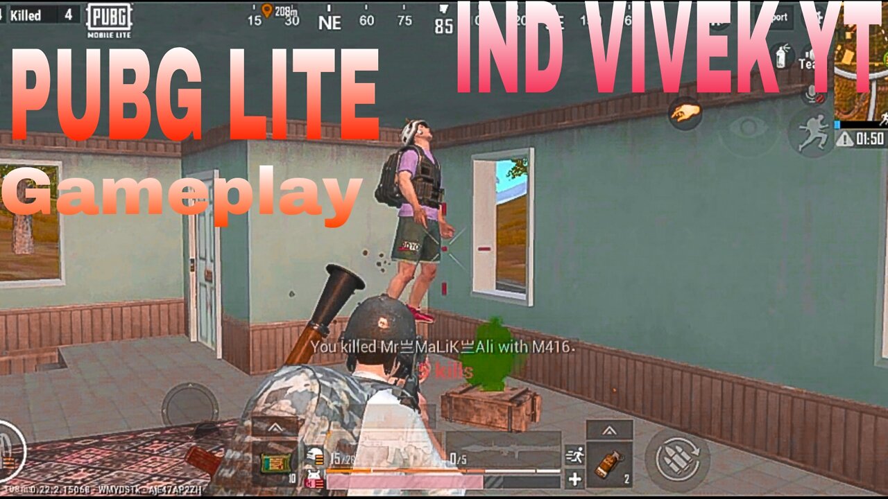Pubg Lite Short gameplay 1 VS 4 Clutch INDVIVEKYT