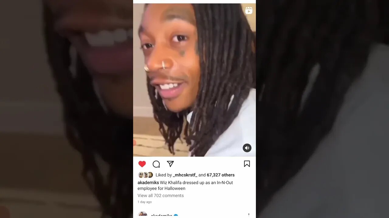 Wiz Khalifa dressed as In N Out employee #wizkhalifa #snoopdogg #rap #rapper #fastfood #comedy#yt