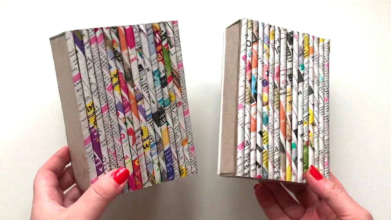 DIY Beautiful box made of cardboard and recycled newspapers | Paper craft