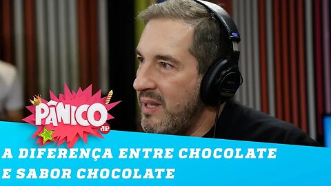 Qual é a diferença entre CHOCOLATE e SABOR CHOCOLATE?