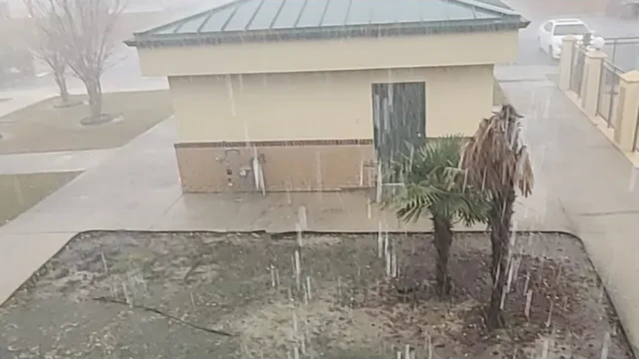 Winter Storm Landen Live In Louisiana Thunder Storm