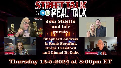 Rebroadcast of Street Talk with Stiletto 12-5-2024