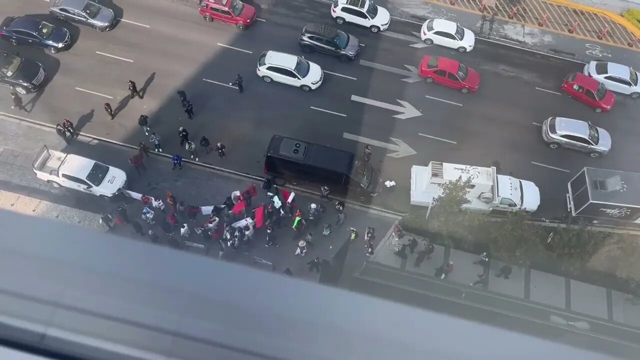 Antifa and Communists Protest CPAC Mexico