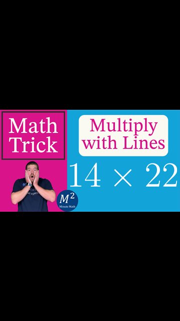 Multiply Two Numbers with Lines | 14x22 | Minute Math Tricks | Part 86 #shorts