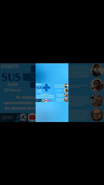 Debate no Canal Vitrine do Giba As ameaças, as oportunidades e a potência do sistema único de saúde