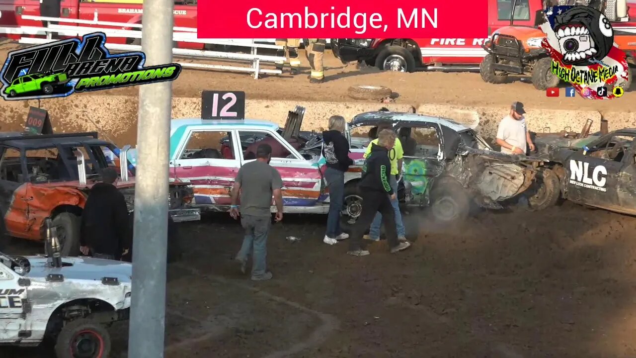 Isanti Co Fair - Full Arena - Demolition Derby