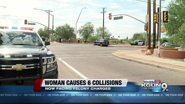 TPD: Woman facing felony charges after several car crashes