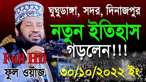 30/10/22 দিনাজপুর ঘুঘুডাঙ্গা ওয়াজ | মাওলানা তারেক মনোয়ার | New Waz Tarek Monoyar | Ghughudanga Waz