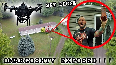 I USED A DRONE TO SPY ON OMARGOSHTV AND IT WENT WRONG (BRICK THROWN AT DRONE)