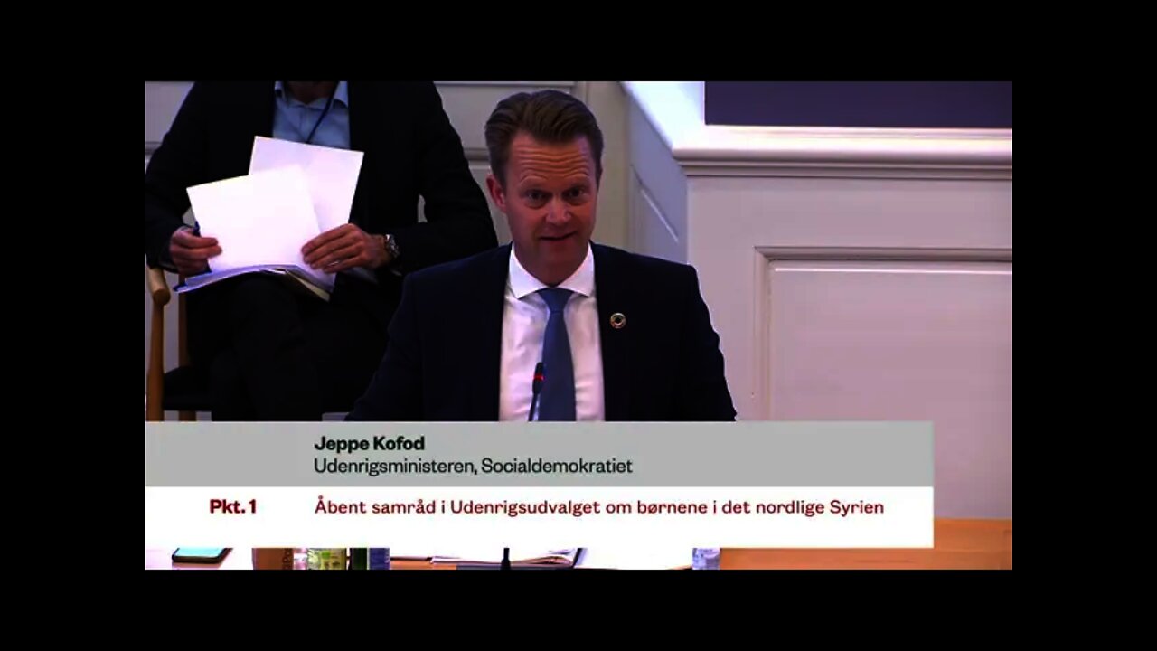 Samråd med J. Kofod om hvorfor Socialdemokratiet begynder at hente muslimske terrorister til Danmark