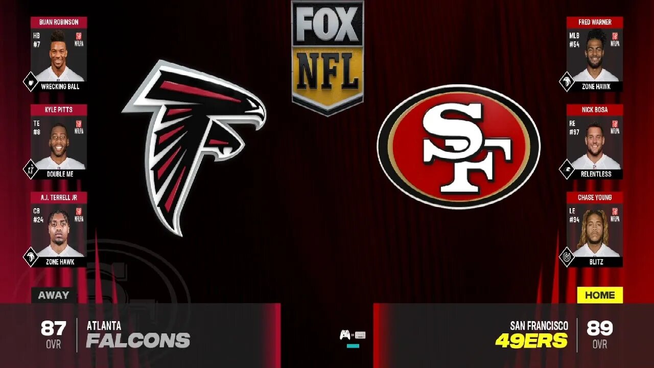 Madden 24 Year 2026 Game 10 Falcons Vs 49ers