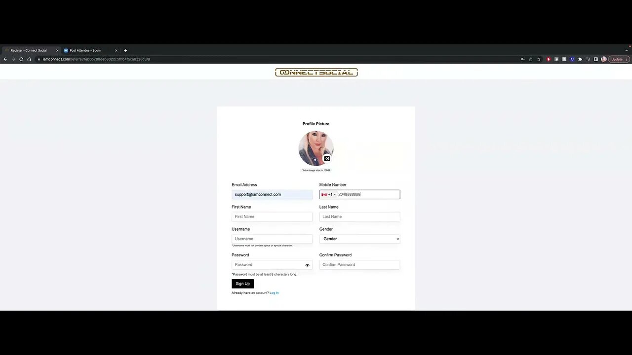 Create A Connect Social Profile