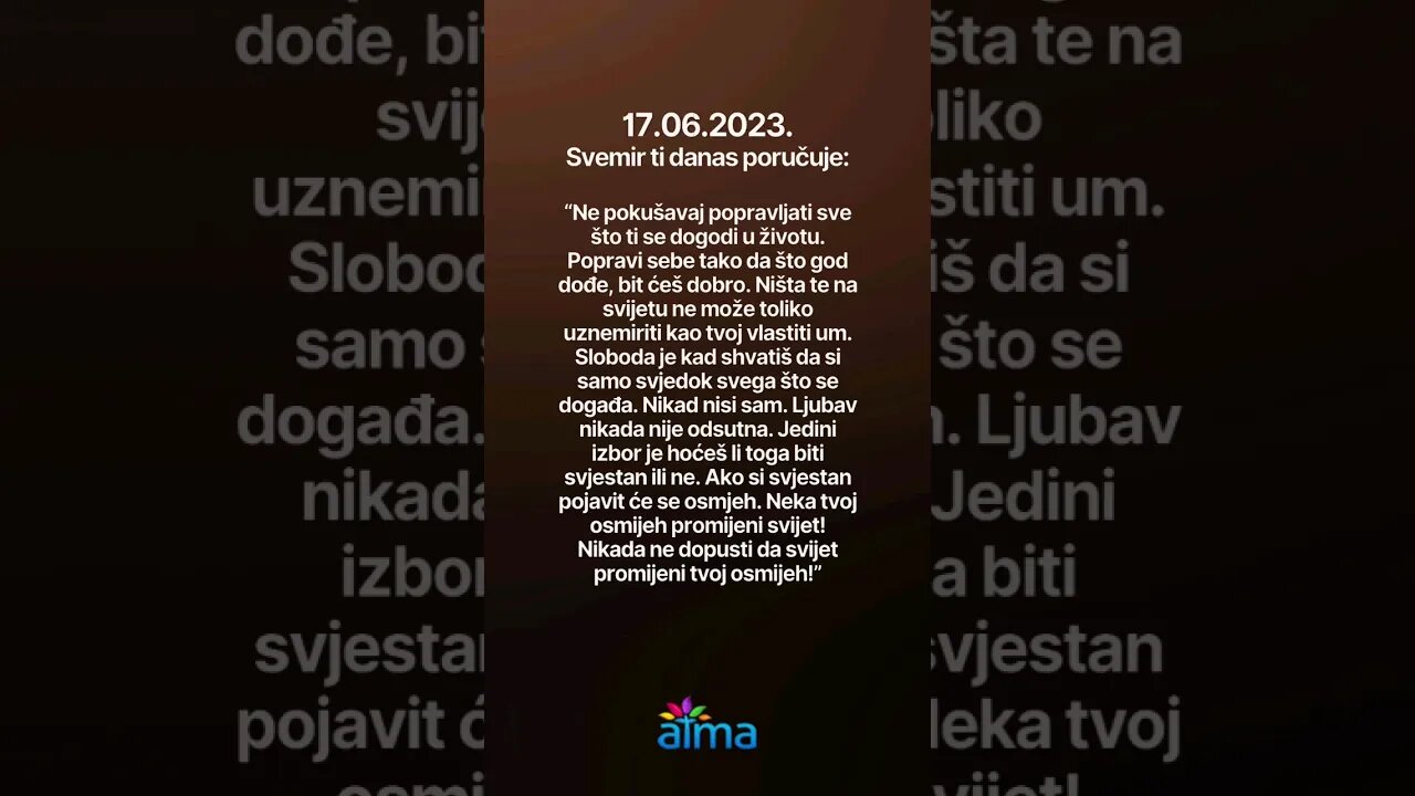 Poruka Svemira 17.06.2023. 💙