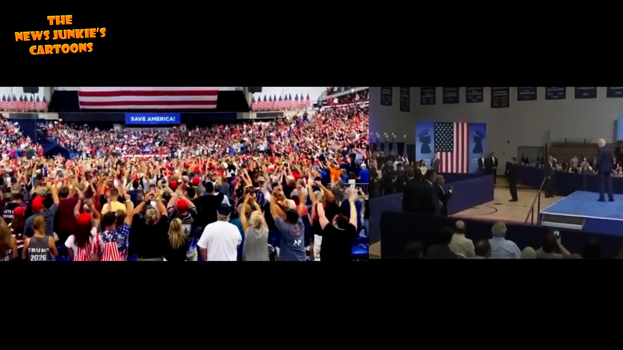 Pennsylvania rallies last week: Trump vs Biden, back to back.