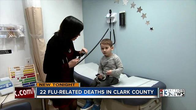 22 flu-related deaths reported in Clark County