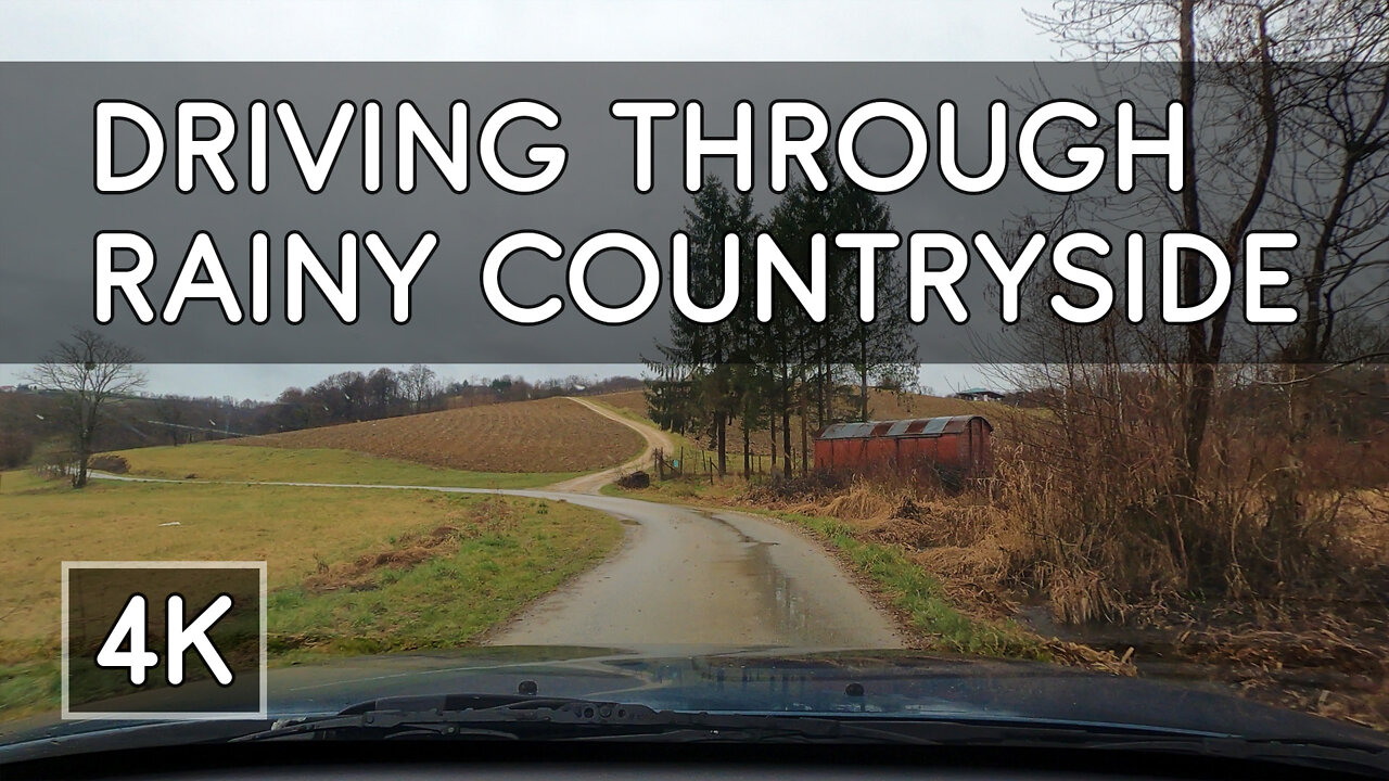 Road Trip: Rainy Day on a Country Road in Continental Croatia - 4K UHD