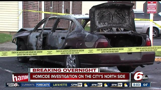 IMPD: Car fire & homicide investigation connected