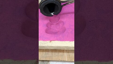 Sand Casting a Poop Emoji in Kinetic Sand #shorts #shortsindia #shortsfeed