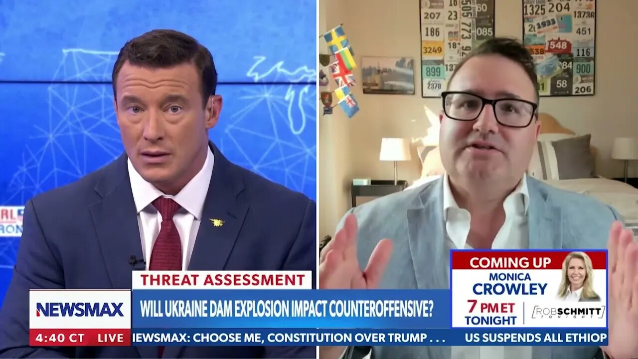 Ryan McBeth's 6/8/23 Appearance on Carl Higbie: Kakhovka dam and Zaporizhzhia Nuclear Power Plant