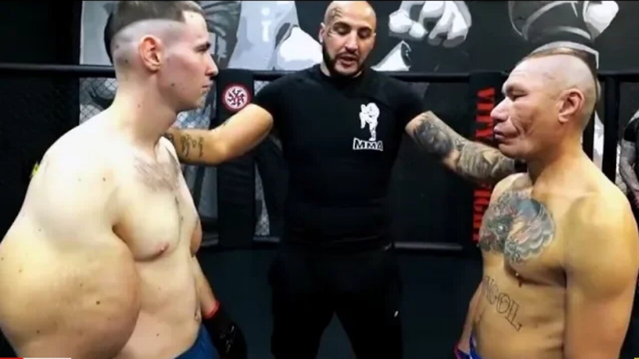 Fighter With Big Arms Clashes The Old Man