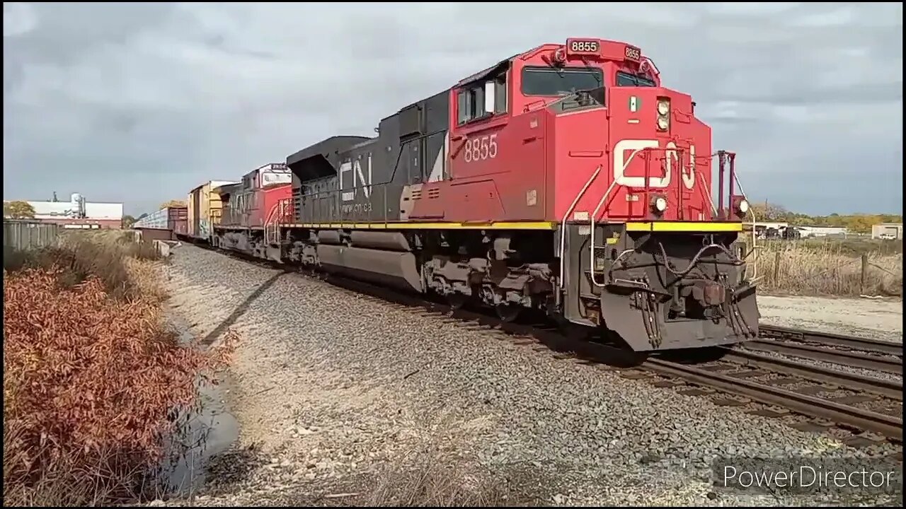 Long Loaded CN Manifest at Valley; Very Fast Manifest Train Through Oshkosh WI-1