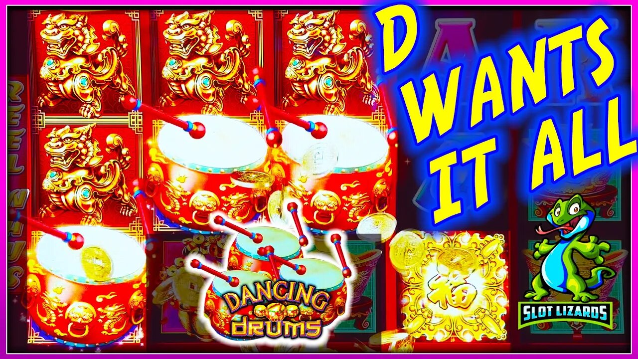 D BATTLES THE DRUMS! CAN THE WINNING STREAK CONTINUE? Dancing Drums Slots