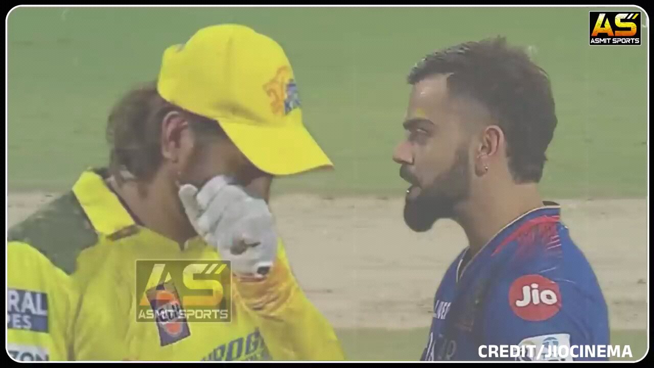 virat kohli heart winning gesture for crying ms dhoni after csk loss