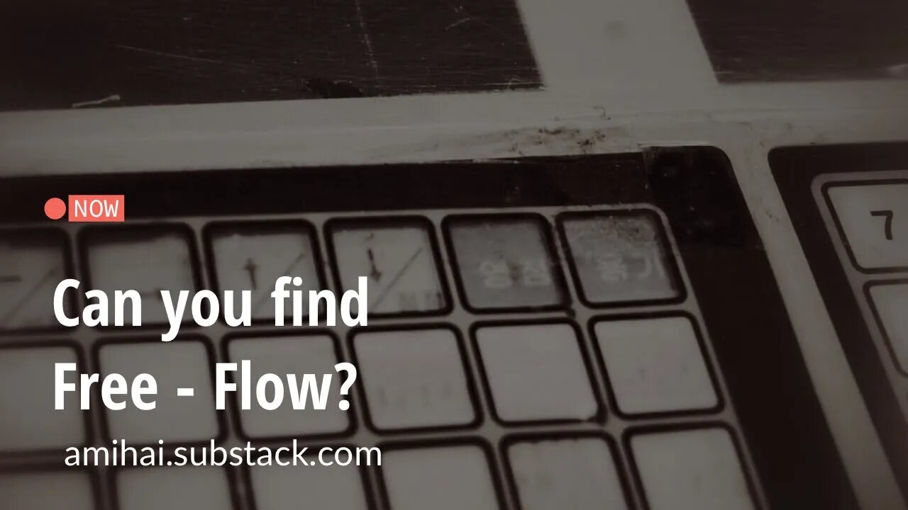 Can you find ‘ Free - Flow ‘ ? | amihai.substack.com| Art of Now