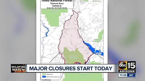 Major forest closures begin Wednesday